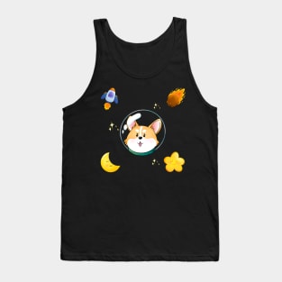 Corgi in the galaxy Tank Top